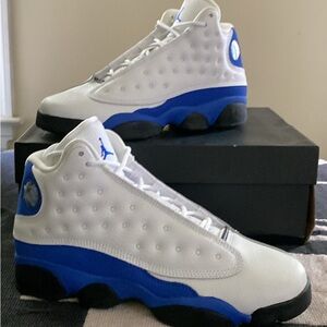 Air Jordan Kids White and Blue Sneakers